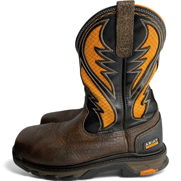 Ariat Intrepid Venttek Composite Toe Work Leather Western Boots Men's 9 EE - Picture 9 of 15